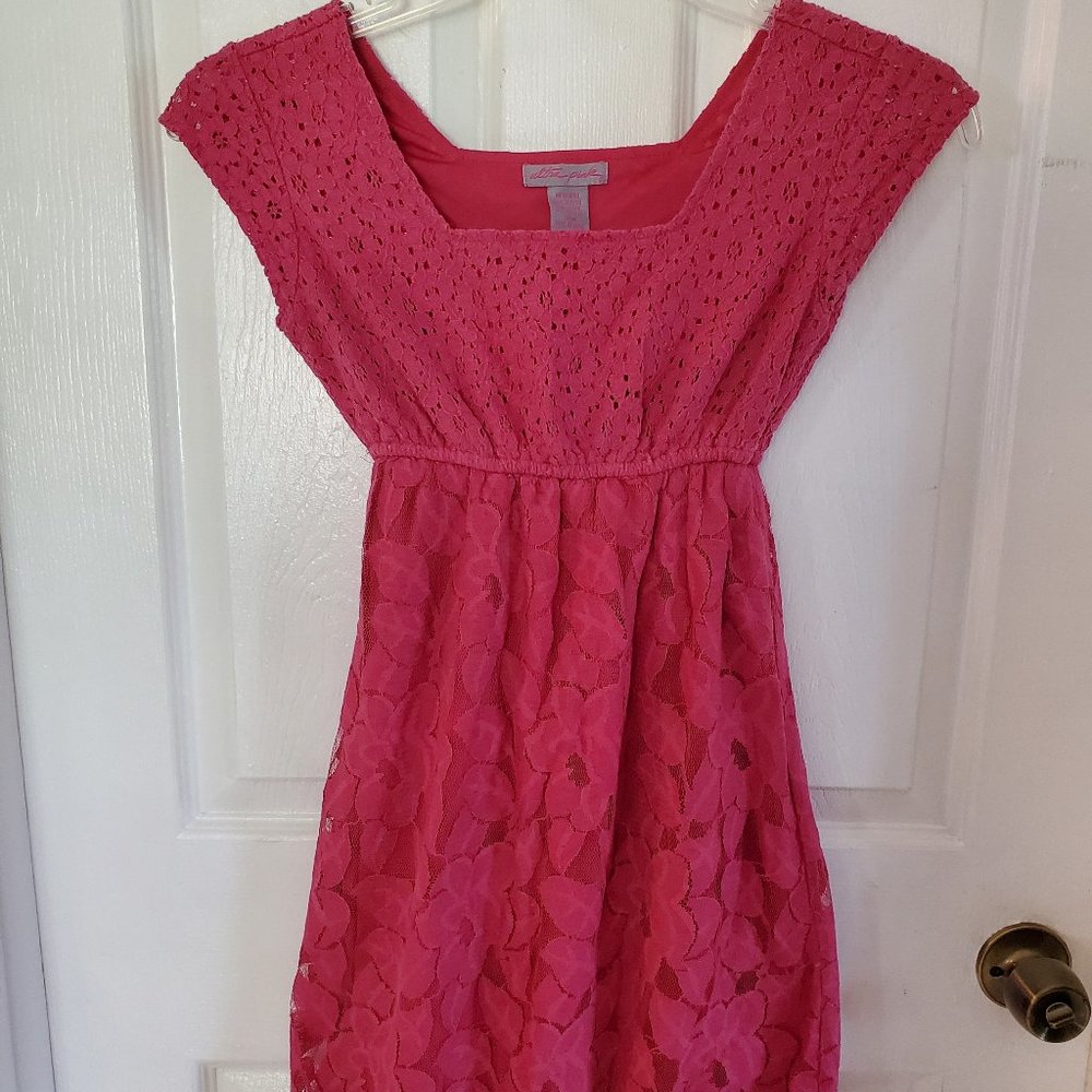 Pink lace dress